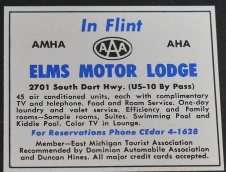 America Inn (Elms Motor Lodge) -  Print Ad (newer photo)